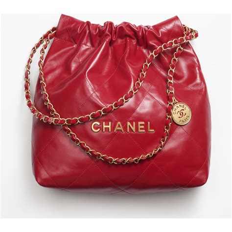 chanel red leather handbag|where to buy chanel 22.